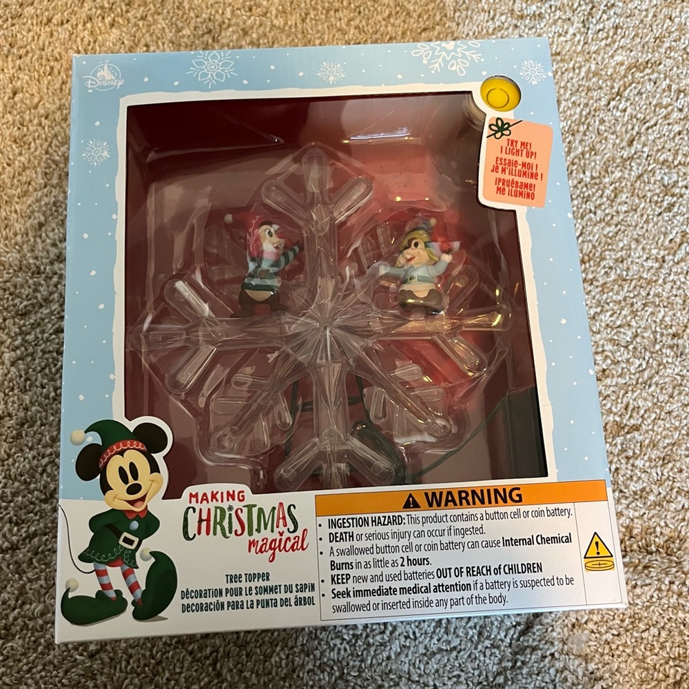 Chip and Dale light up tree topper